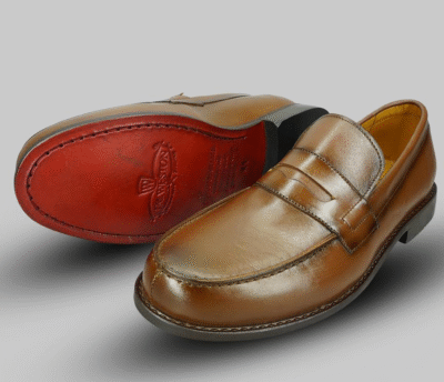 Mocassin en cuir tabac – Image 3