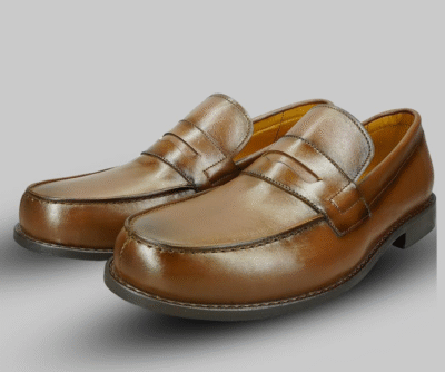 Mocassin en cuir tabac – Image 2